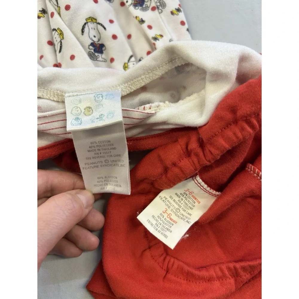 Vintage 90s Peanuts / Snoopy 2 Pc Set Shirt & Shorts Size 3-6 Months